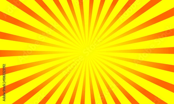 Fototapeta A vibrant sunburst pattern radiating outward, creating a dynamic and energetic visual effect.
