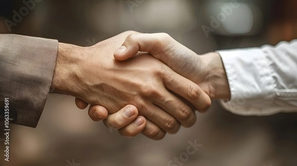 Fototapeta Strategic partnerships and alliances form. AI generated