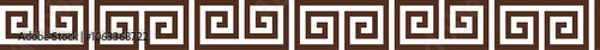 Fototapeta Greek key seamless border pattern collection. Decorative ancient meander, Greece ornament with repeated geometric motifs. Vector EPS10.