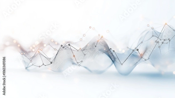 Fototapeta Abstract 3D Financial Data Landscape