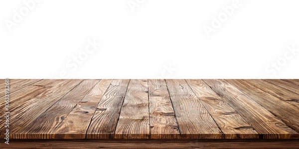 Fototapeta Empty wooden table for a vintage interior design backdrop