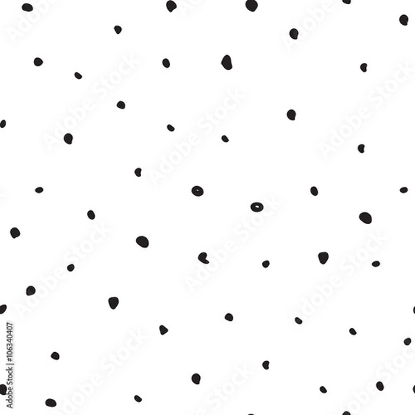 Obraz Seamless pattern with hand-drawn sketch dot. Bacground vector il