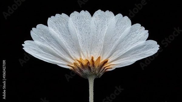 Fototapeta Capture the intricate beauty of a daisy petal in a stunning macro shot with high clarity and light detail