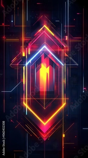 Fototapeta Neon Dreams  futuristic background graphics for dynamic designs