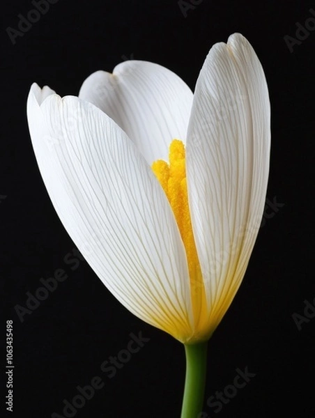 Fototapeta Capture the beauty of a macro shot of a flower petal illuminated by morning light with exceptional clarity