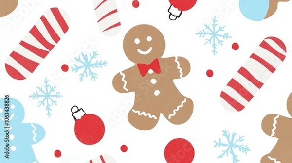 Fototapeta Vintage Christmas Background Illustration