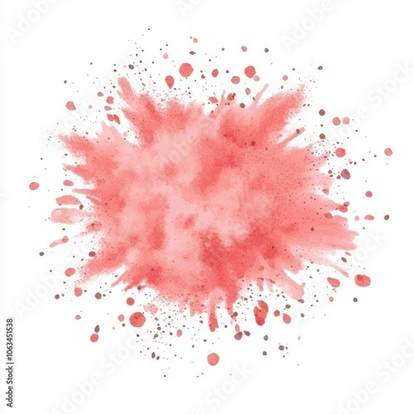 Fototapeta Orange Dust Particles in Motion Blur Background White Background