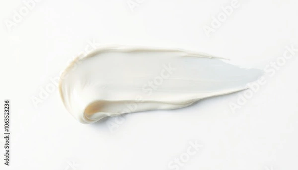 Fototapeta Cream smears on white background.