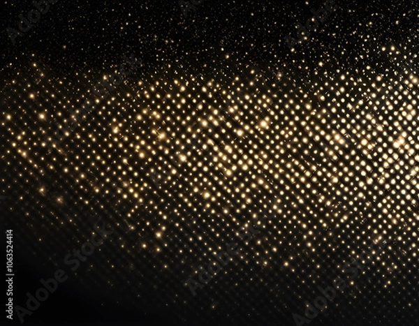 Fototapeta Realistic vector black background. Shiny black horizontal backdrop Glittering backround.