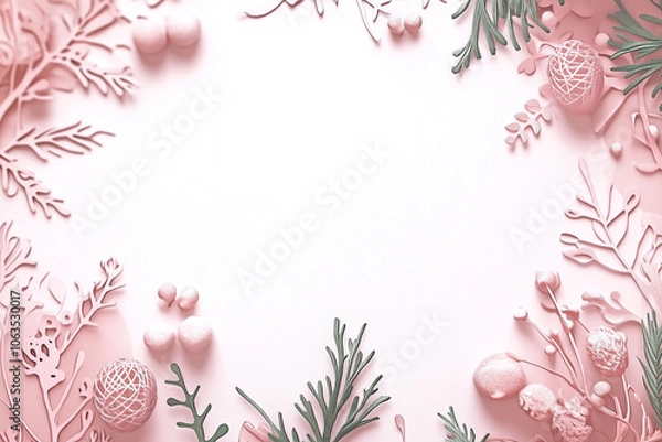 Fototapeta Abstract pink spring themed background with copy space