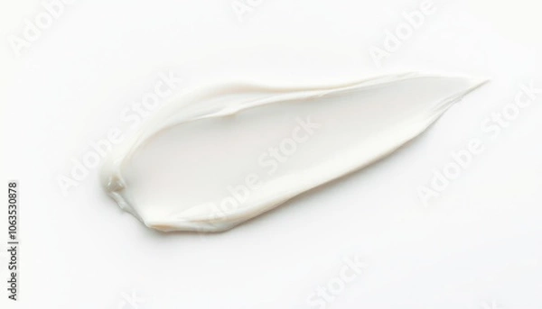 Fototapeta Cream smears on white background.