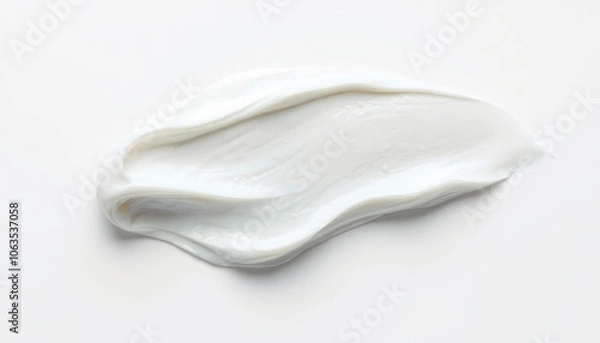 Fototapeta Cream smears on white background.