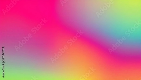Obraz Flat gradient from hot pink to neon yellow with a smooth, even color fade. Created with generative AI technology