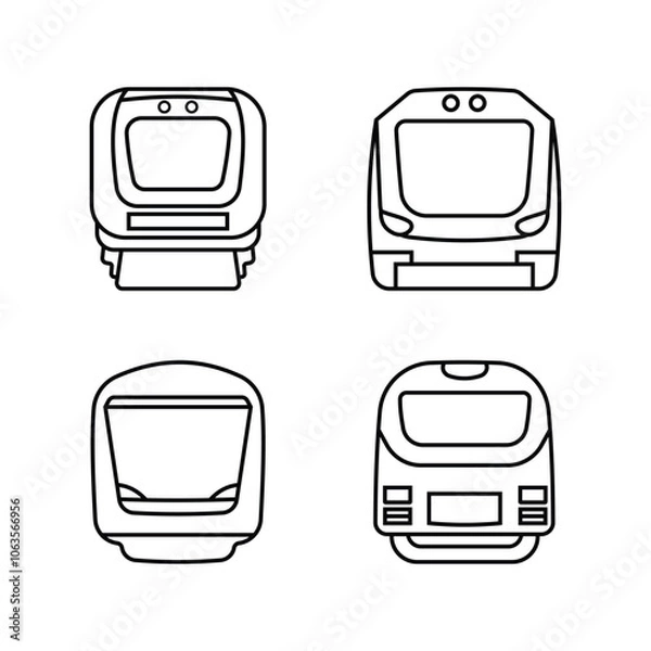 Fototapeta  Outline train icon design illustration