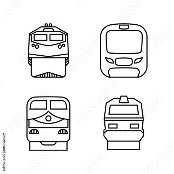 Obraz  Outline train icon design illustration