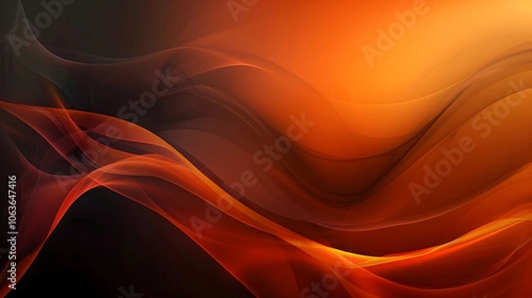 Obraz abstract orange and black wave background