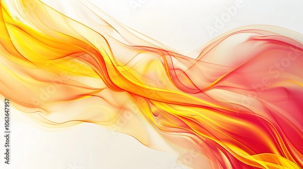 Obraz abstract orange wave on the white background