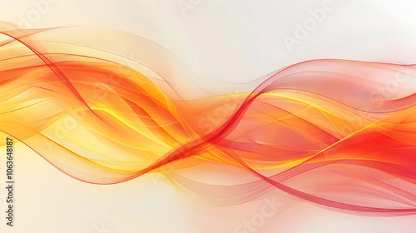 Obraz abstract orange wave on the white background