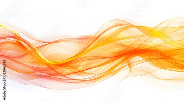 Obraz abstract orange wave on the white background