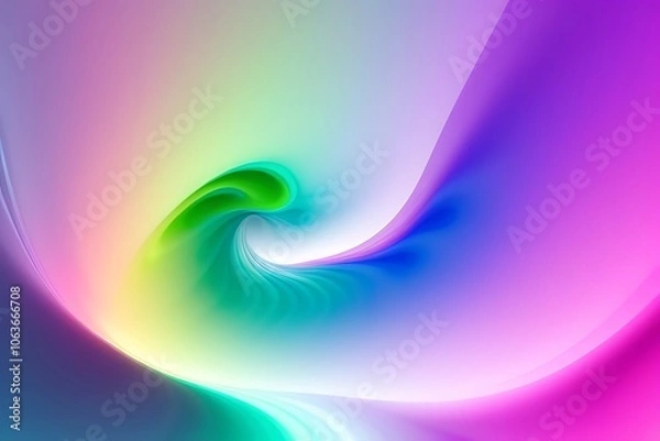 Fototapeta Fluid Pastel Gradient with Soft Light Reflections