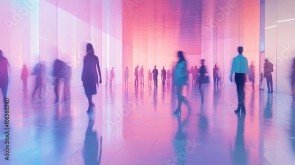 Obraz The Colorful Crowd in Motion