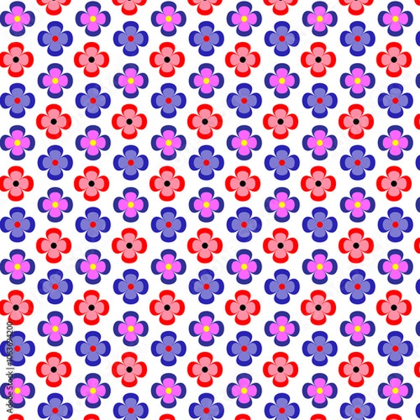 Obraz Colorful flower seamless pattern background design