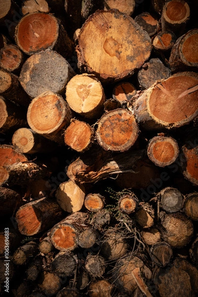 Obraz Logs, Peak District 