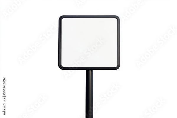 Fototapeta Blank sign template with simple design, perfect for customization or advertising purposes. clean lines and minimalistic style make it versatile for various settings