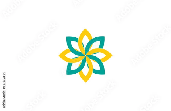 Obraz star circle leaf flower logo