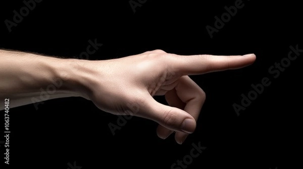 Obraz Hand Pointing, Direction and Guidance 