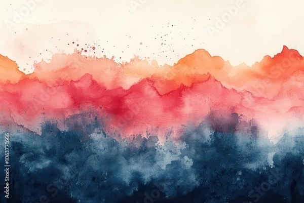 Fototapeta seamless pattern inspired by watercolor painting featuring soft blended strokes in assorted pastel shades creating a soothing and artistic background perfect for various design applications