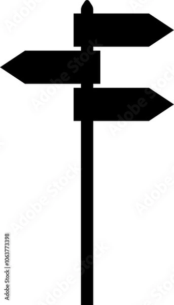 Fototapeta Direction indicator filled icon. Vector icons from the business collection.