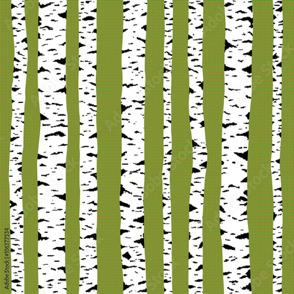 Obraz Birch forest seamless pattern, vector texture.