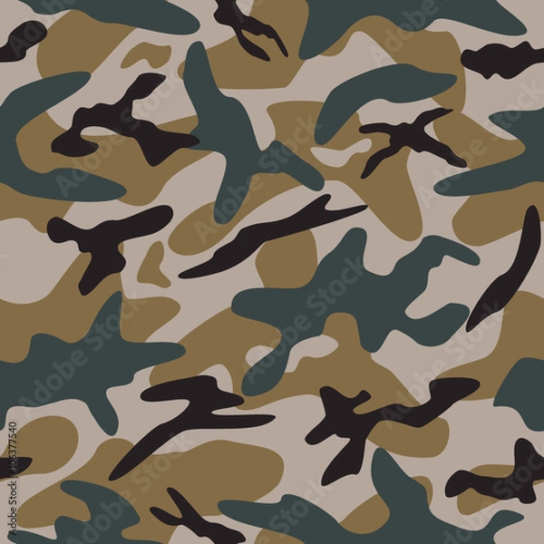 Obraz Vector illustration of camouflage pattern.