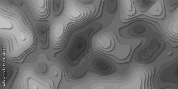 Fototapeta Abstract luxury multicolor modern 3d papercut background. Minimal abstract vector wave carve diamond topography line circle creative topography map circle and wave line smooth multilayer pattern.