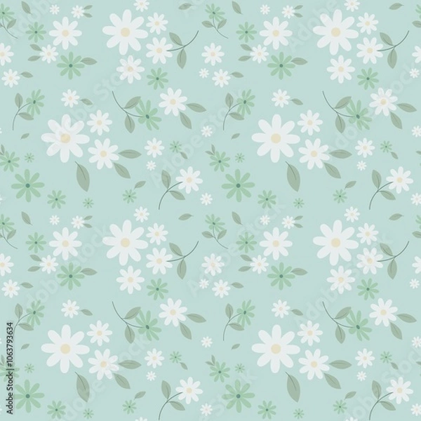 Fototapeta seamless pattern with flowers