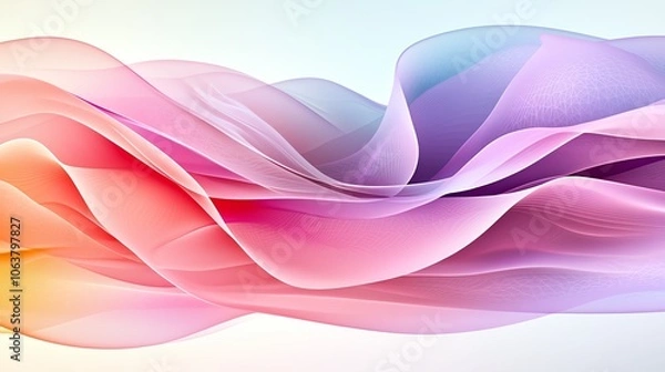 Fototapeta Abstract colorful flowing fabric background.