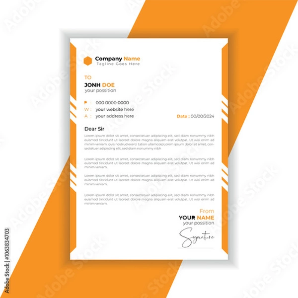 Obraz modern Letterhead Template Layout design

