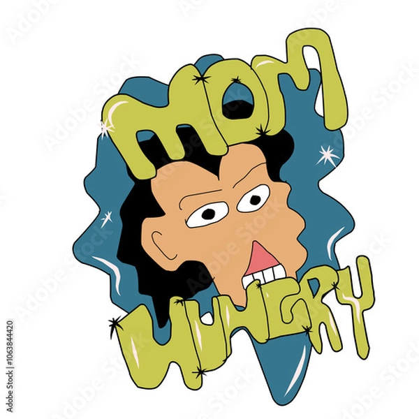 Fototapeta Cartoon caracter image and text