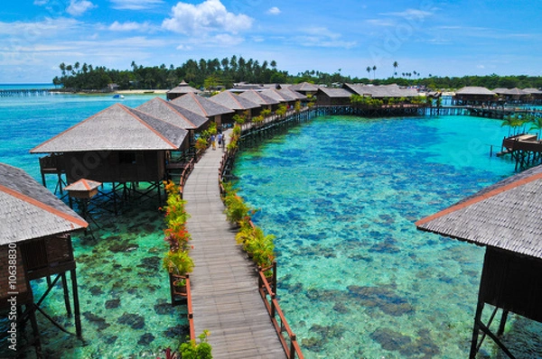 Obraz 水上コテージ