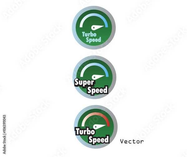 Fototapeta speedometer icon set