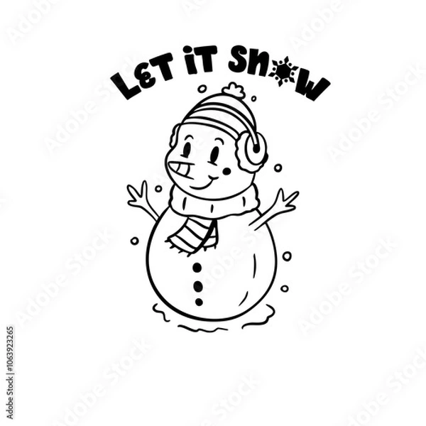 Obraz Let it Snow - Cute Snowman 