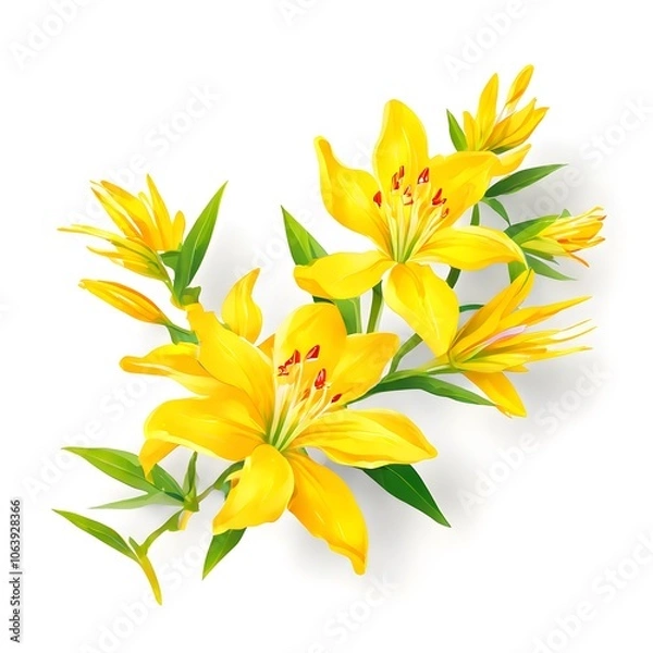 Fototapeta Flower concept design idea isolated on a white background