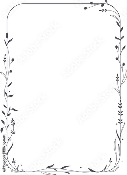 Obraz Delicate floral frame, vector illustration