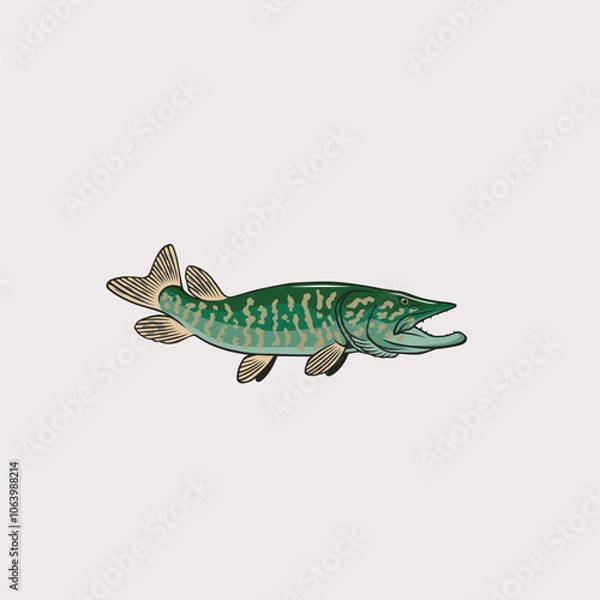 Obraz The figure shows a pike fish