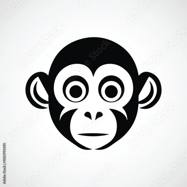 Obraz Vector monkey face logo design