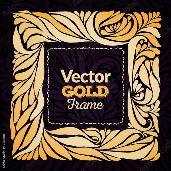 Obraz Gold ornament  frame