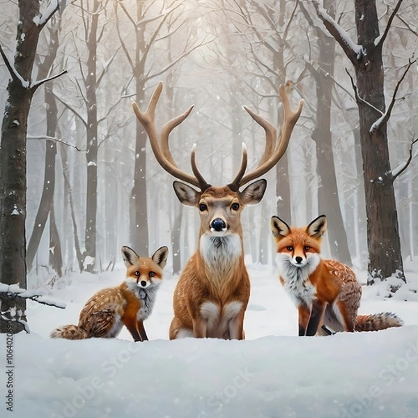 Fototapeta Christmas Postcard