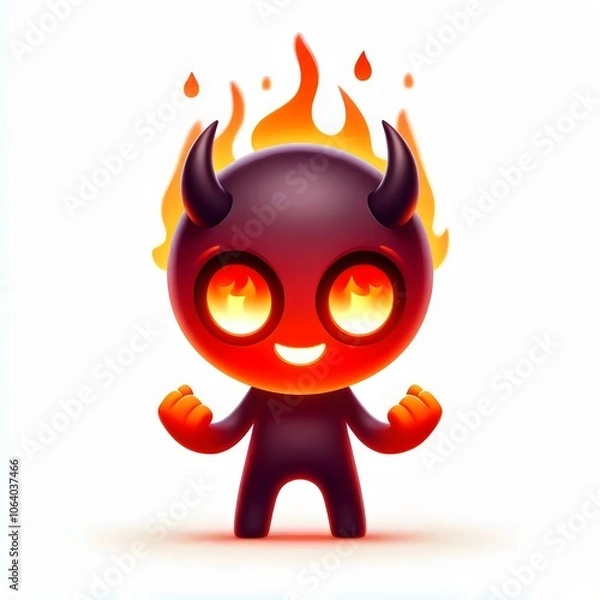 Obraz 3d devil, demon, satan on white background