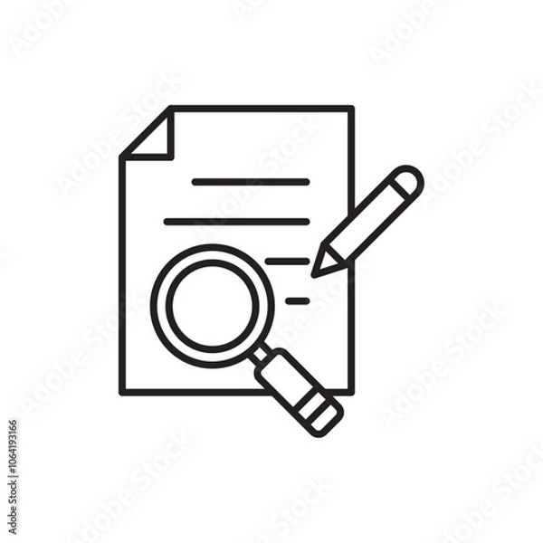 Obraz Defining icon Simple thin outline